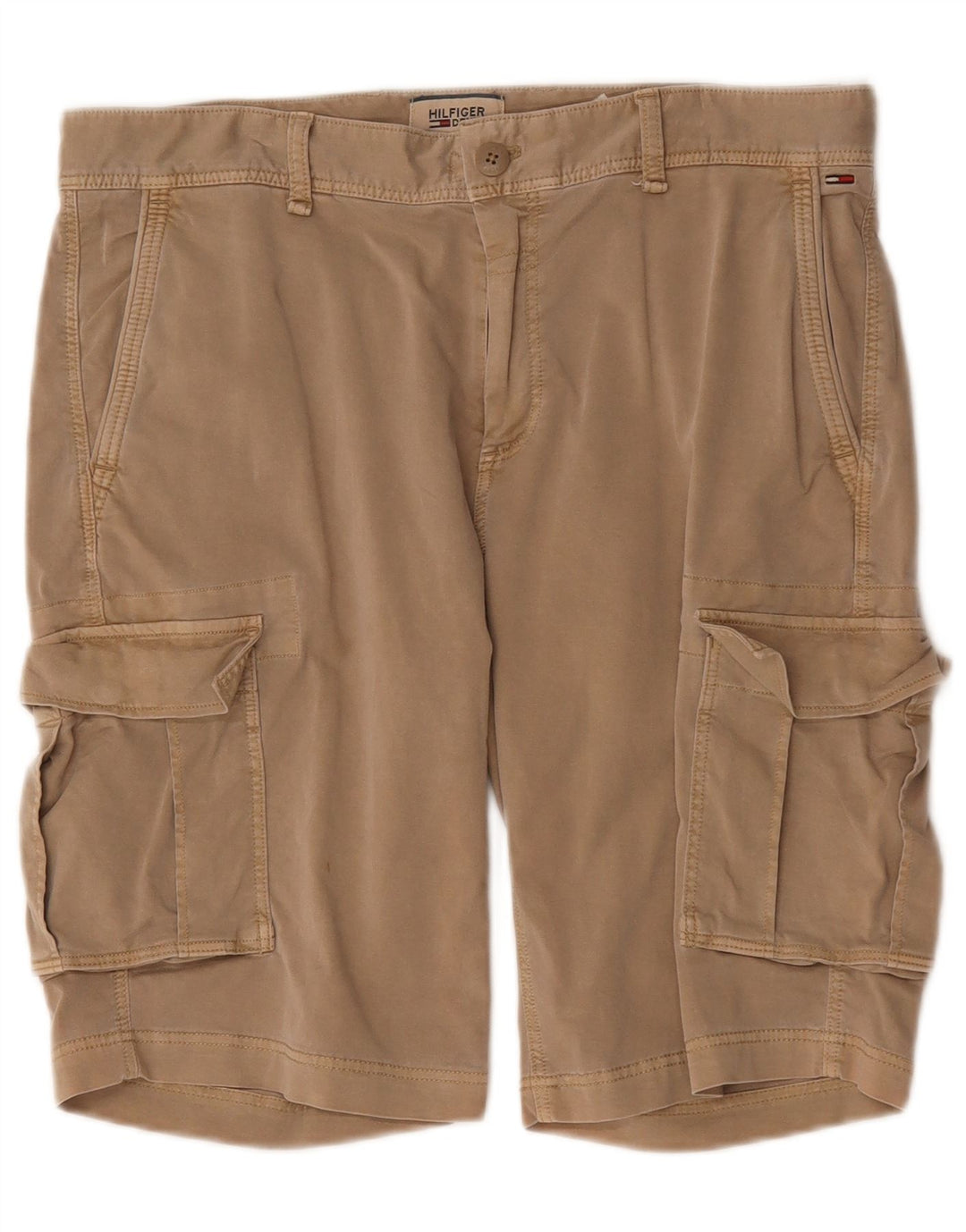 Tommy Hilfiger Shorts Cargo Hombre W32 Algodón Beige Medio