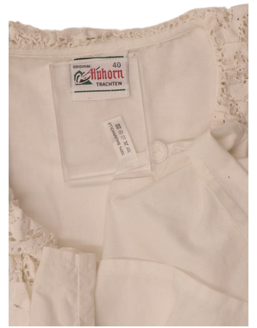 ALPHORN Blusa Mujer IT 40 Medium Blanco