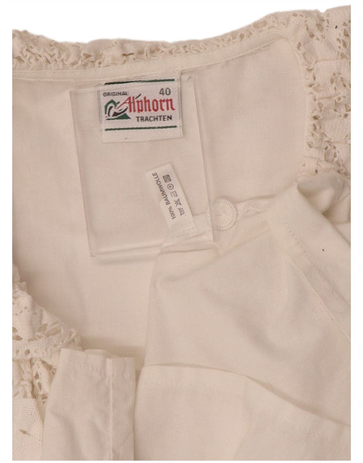 ALPHORN Blusa Mujer IT 40 Medium Blanco