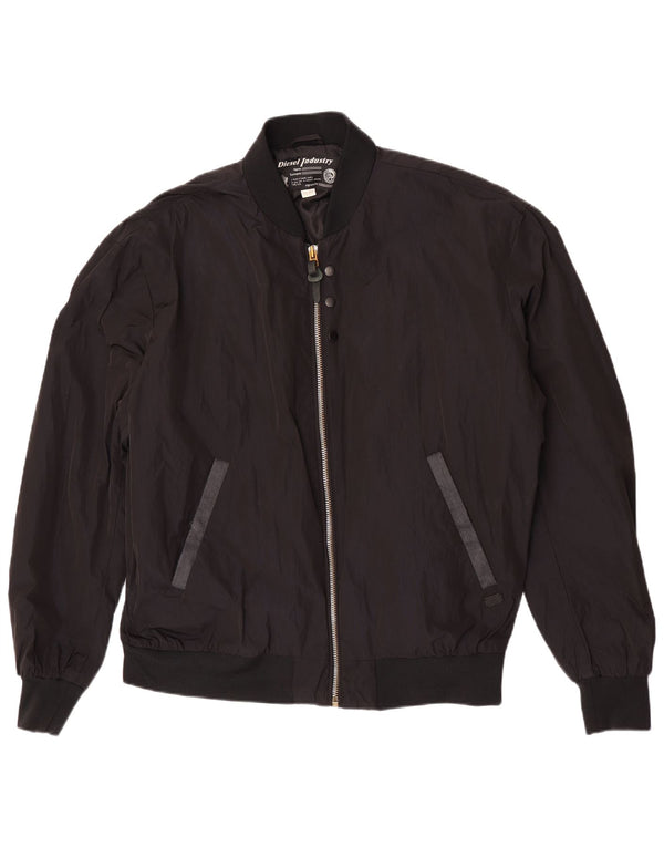 Diesel Chaqueta Bomber para Hombre UK 44 2XL Poliéster Negro