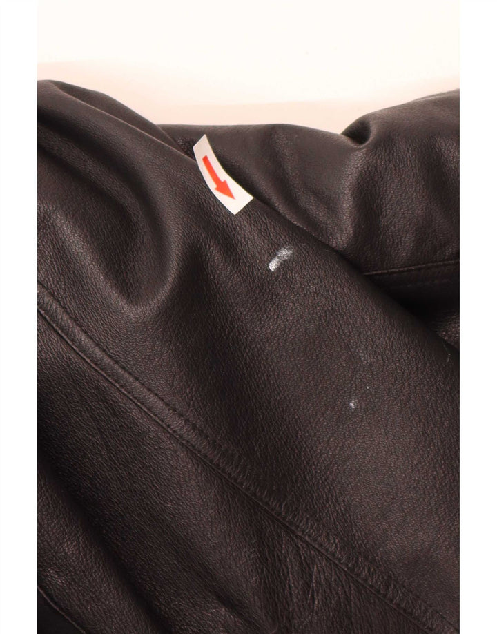 Canda - Chaqueta motera de piel para mujer de C&A, talla 40, talla M, color negro