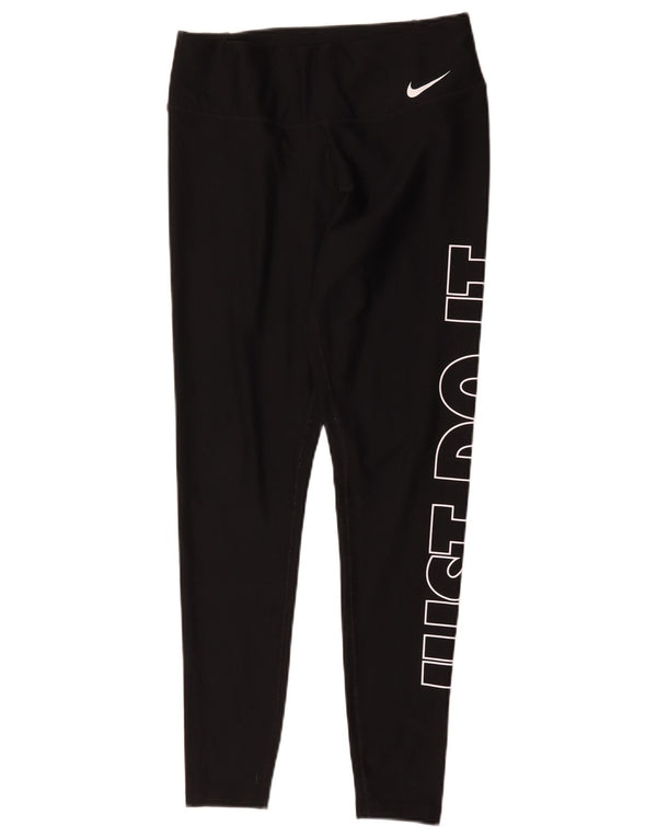 Nike Leggings gráficos Dri Fit para mujer UK 44 Mediano Negro Poliéster