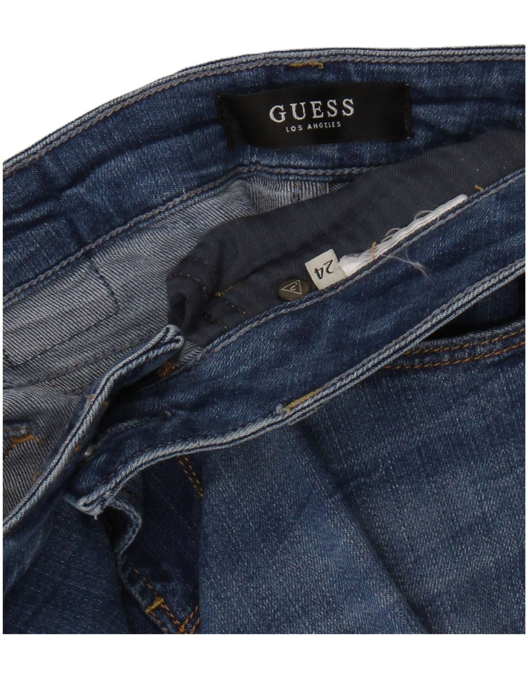GUESS Womens Beverly Skinny Jeans W24 L28 Blue