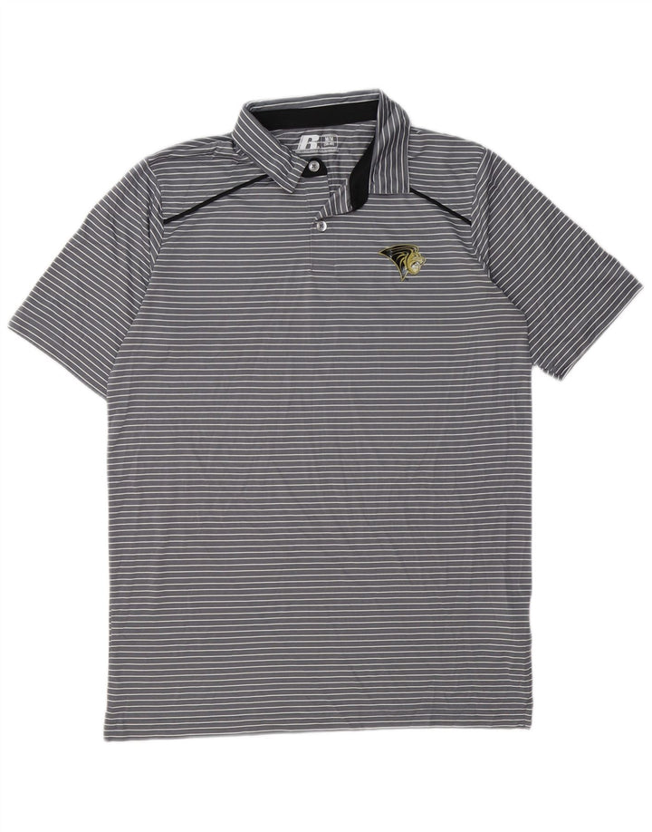 RUSSELL ATHLETIC Polo Hombre UK 38/40 Poliéster Rayas Gris Medio
