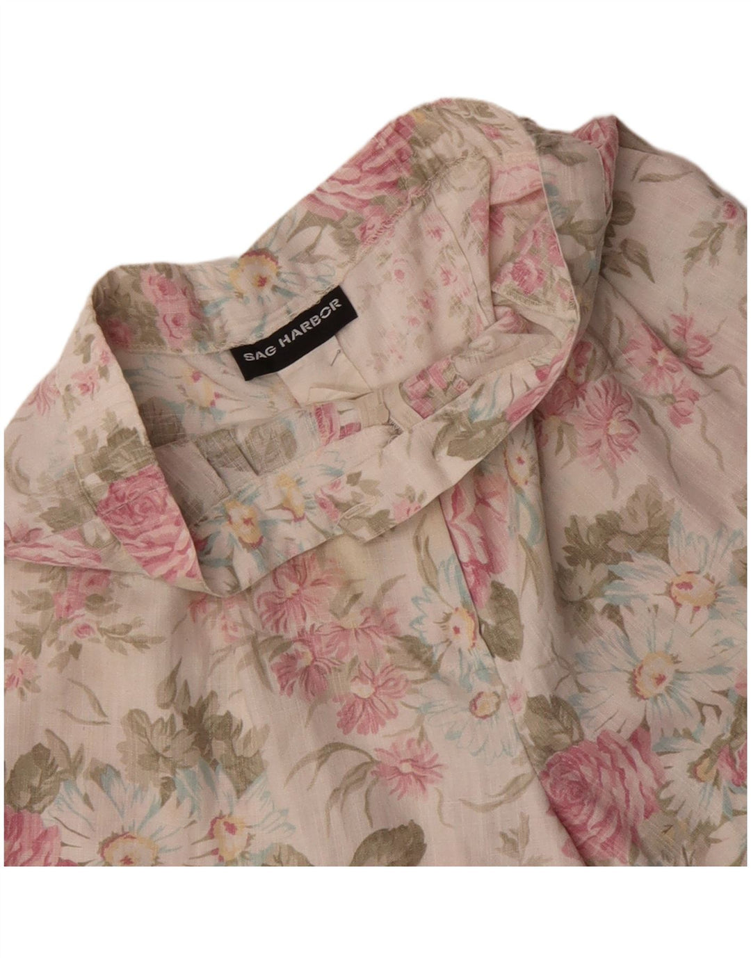 SAG HARBOR Pantalones cortos casuales con cintura alta para mujer W32 grande blanco floral