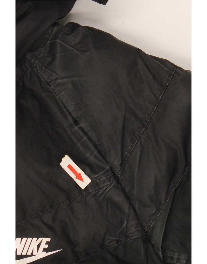 Nike Chaqueta acolchada con capucha para niños 10-11 años Mediana Negro Poliéster
