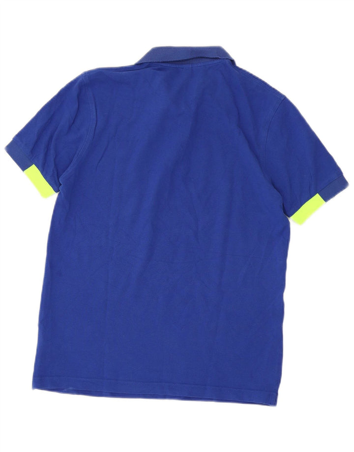 Polo Sun68 para hombre de algodón a rayas azul medio