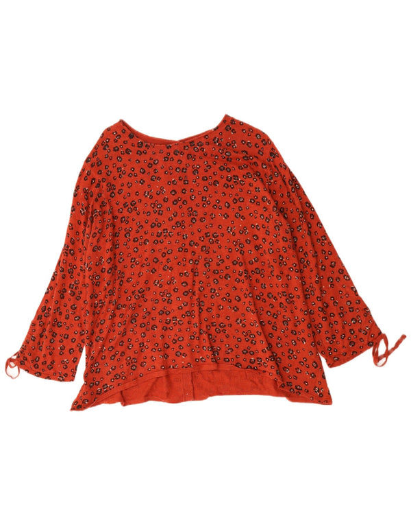Camiseta de mujer Fat Face de manga larga ES 39 2XL Algodón con estampado animal rojo