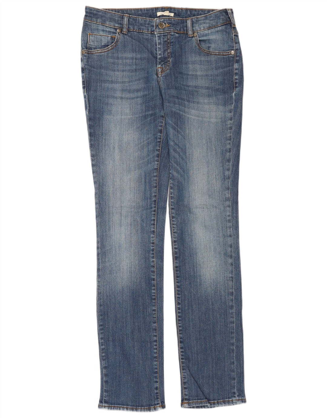White Stuff Vaqueros largos y ajustados para mujer UK 12 Medium W30 L32 Algodón azul