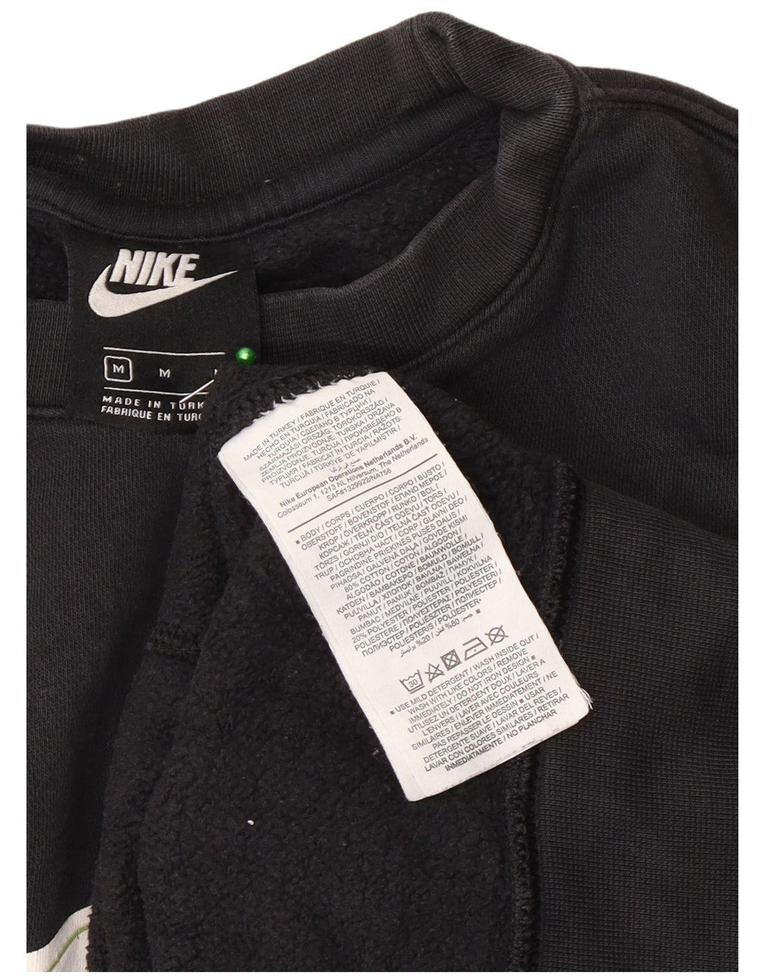 Nike Sudadera con gráfico gráfico tipo jersey de algodón negro mediano para hombre