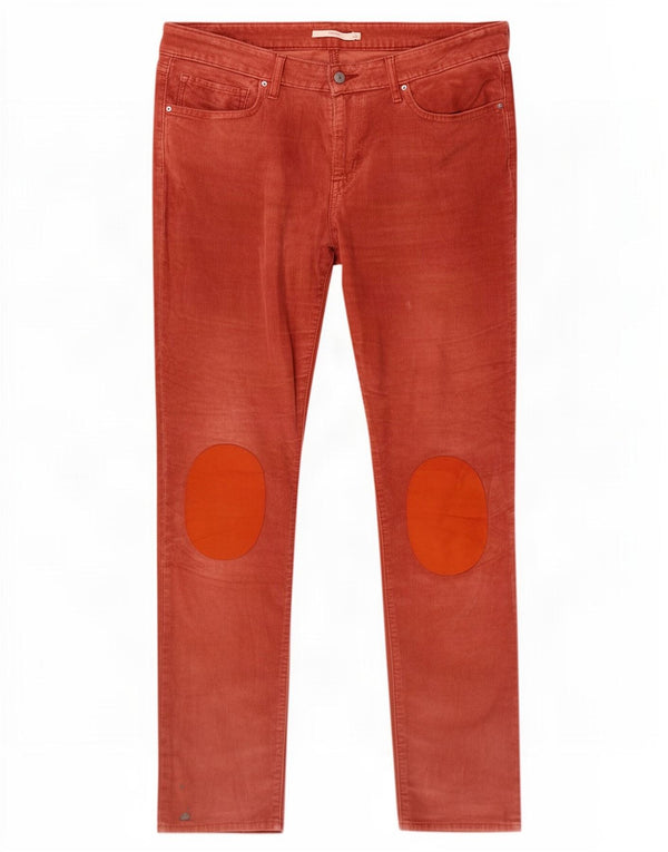 Levi's Mujer 712 Slim Pana Pantalones W33 L31 Algodón Rojo