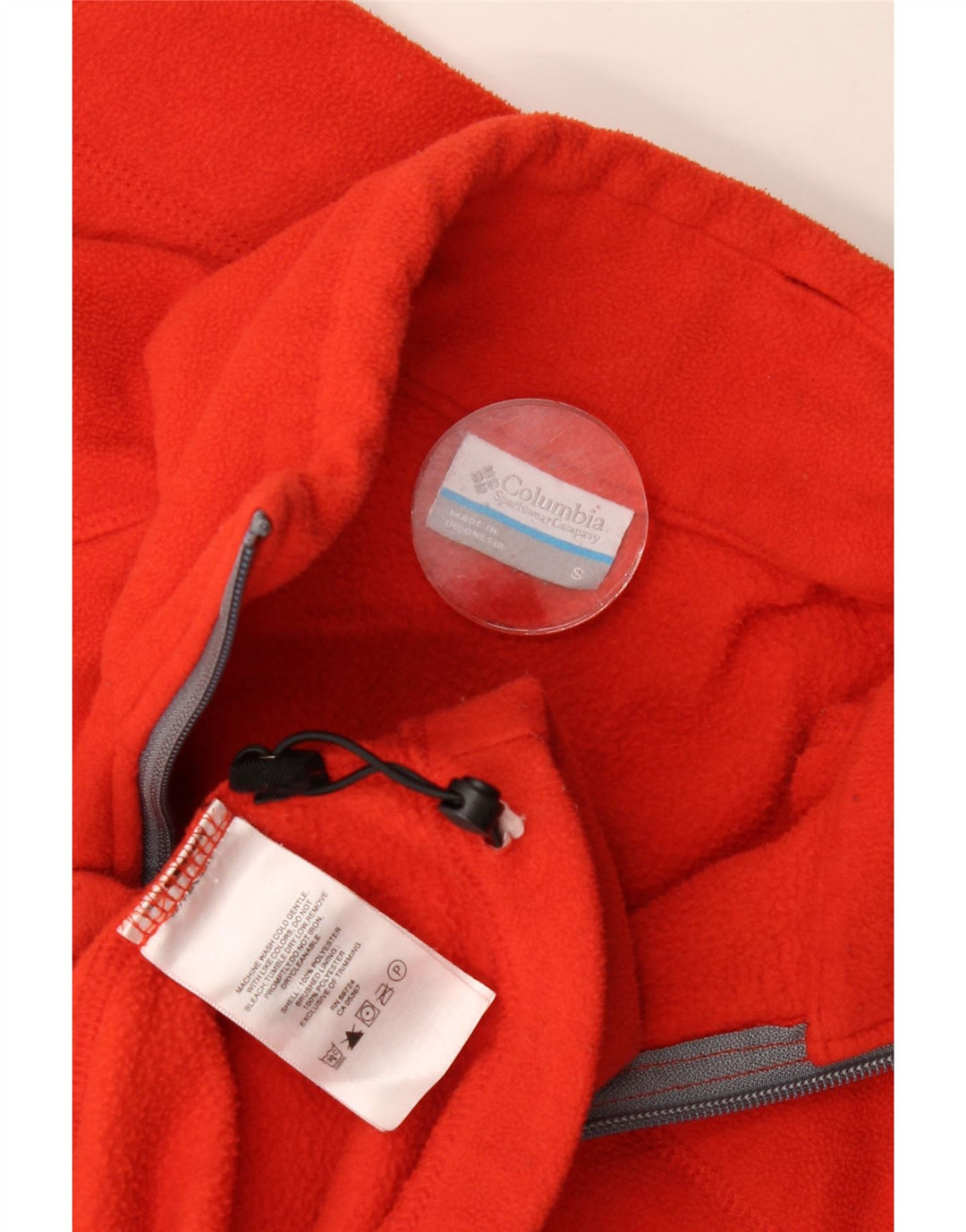 Columbia Chaqueta polar para hombre UK 36 Small Poliéster rojo