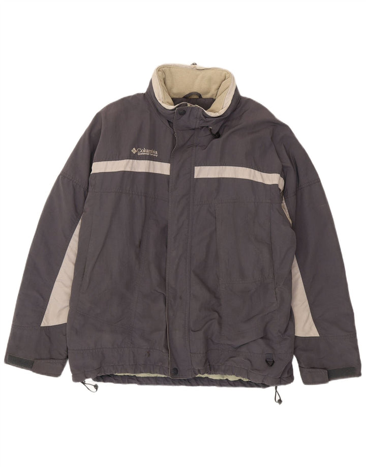 Columbia Chaqueta cortavientos para hombre UK 42 XL Gris Colorblock