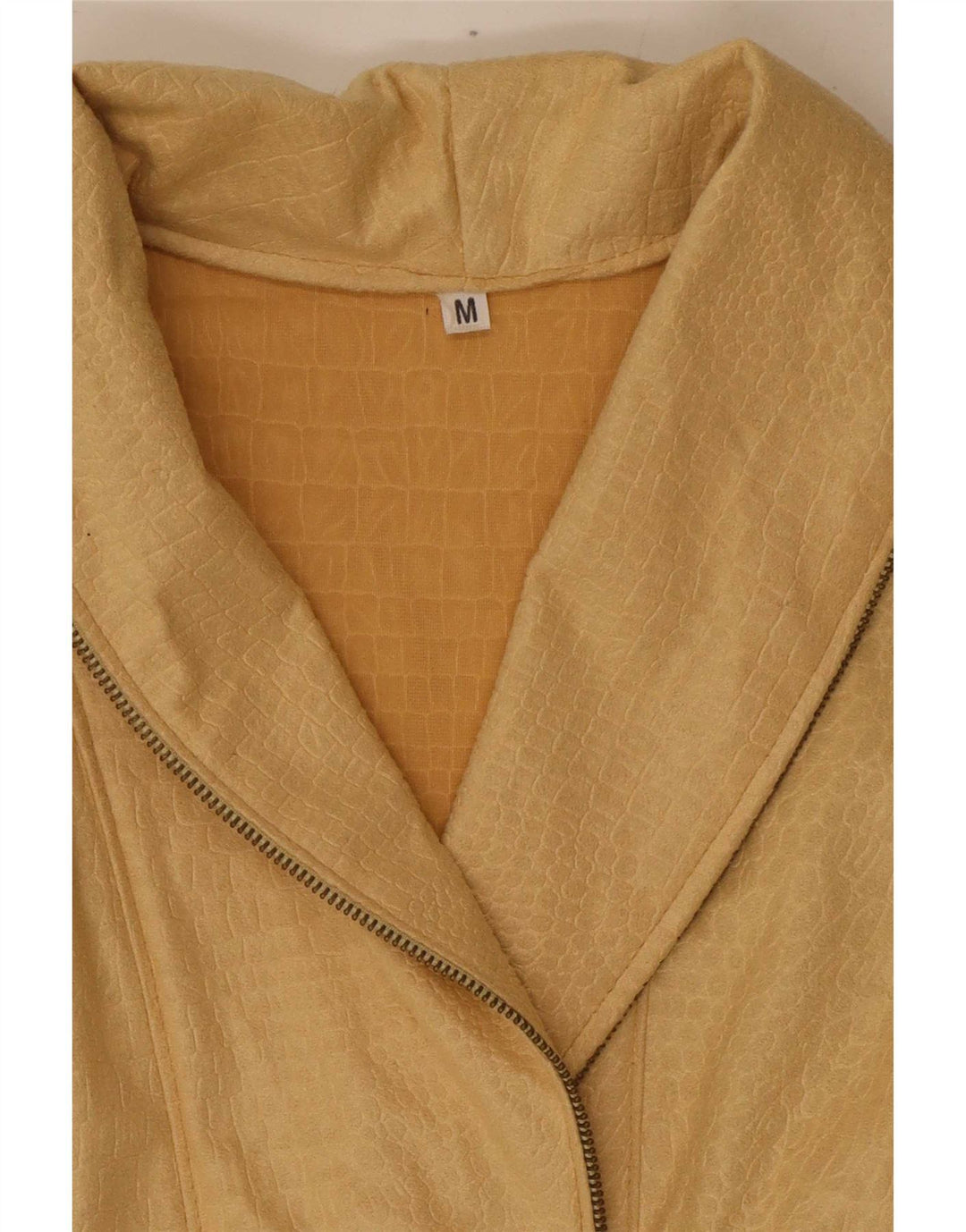Vintage mujer Blazer chaqueta Reino Unido 14 medio beige animal print