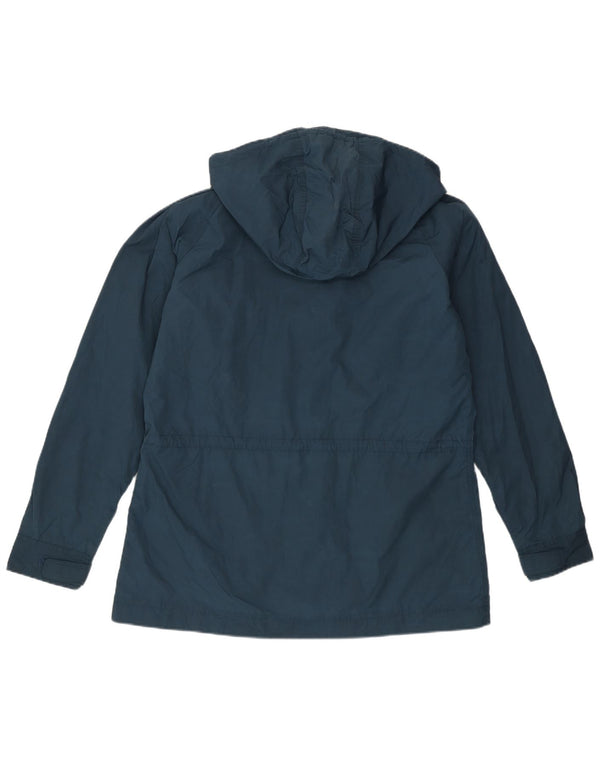 Eddie Bauer Chaqueta utilitaria con capucha para mujer UK 46 Large Blue Nylon