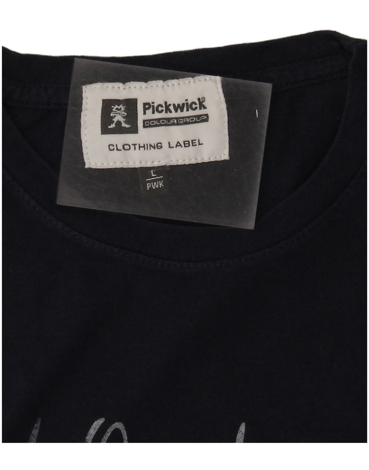 Pickwick - Camiseta gráfica para hombre, talla grande, azul marino