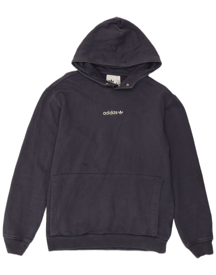 Adidas Hombre Sudadera Con Capucha Jumper Medium Azul Marino Algodón