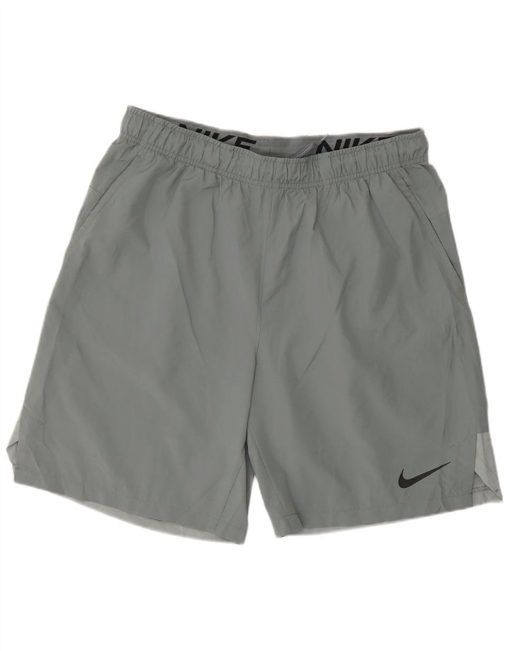 Nike - Pantalones cortos deportivos Dri Fit para hombre, poliéster gris grande