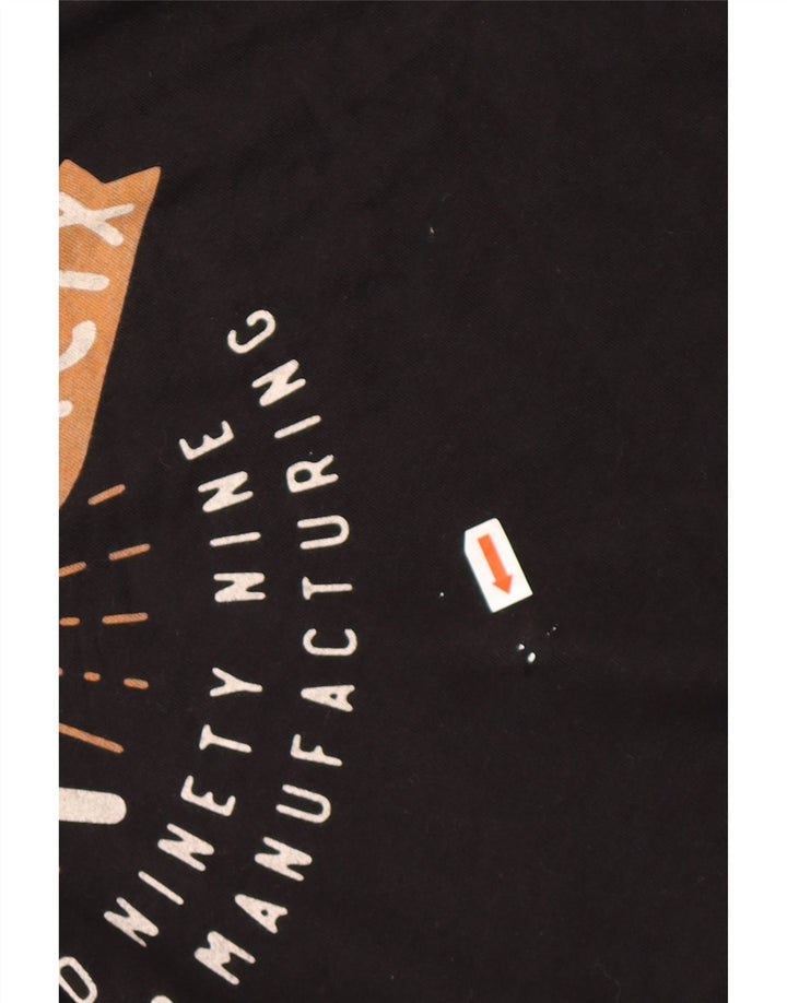 HURLEY Camiseta gráfica para hombre Top XL Algodón negro