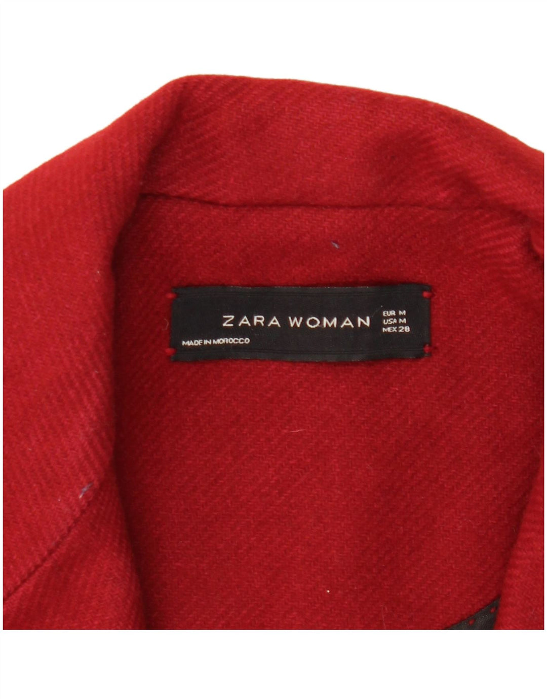 Zara Mujer Abrigo Reino Unido 12 Medio Rojo
