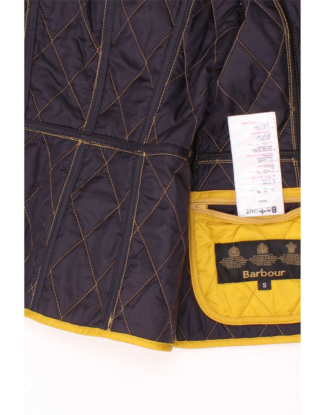 Barbour Chaqueta Acolchada Niña 5-6 Años Pequeña Poliamida Color Block Amarillo