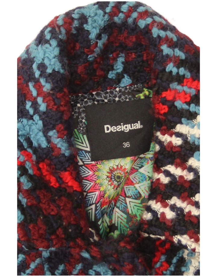 Abrigo Desigual para mujer EU 36 Acrílico a cuadros multicolor pequeño