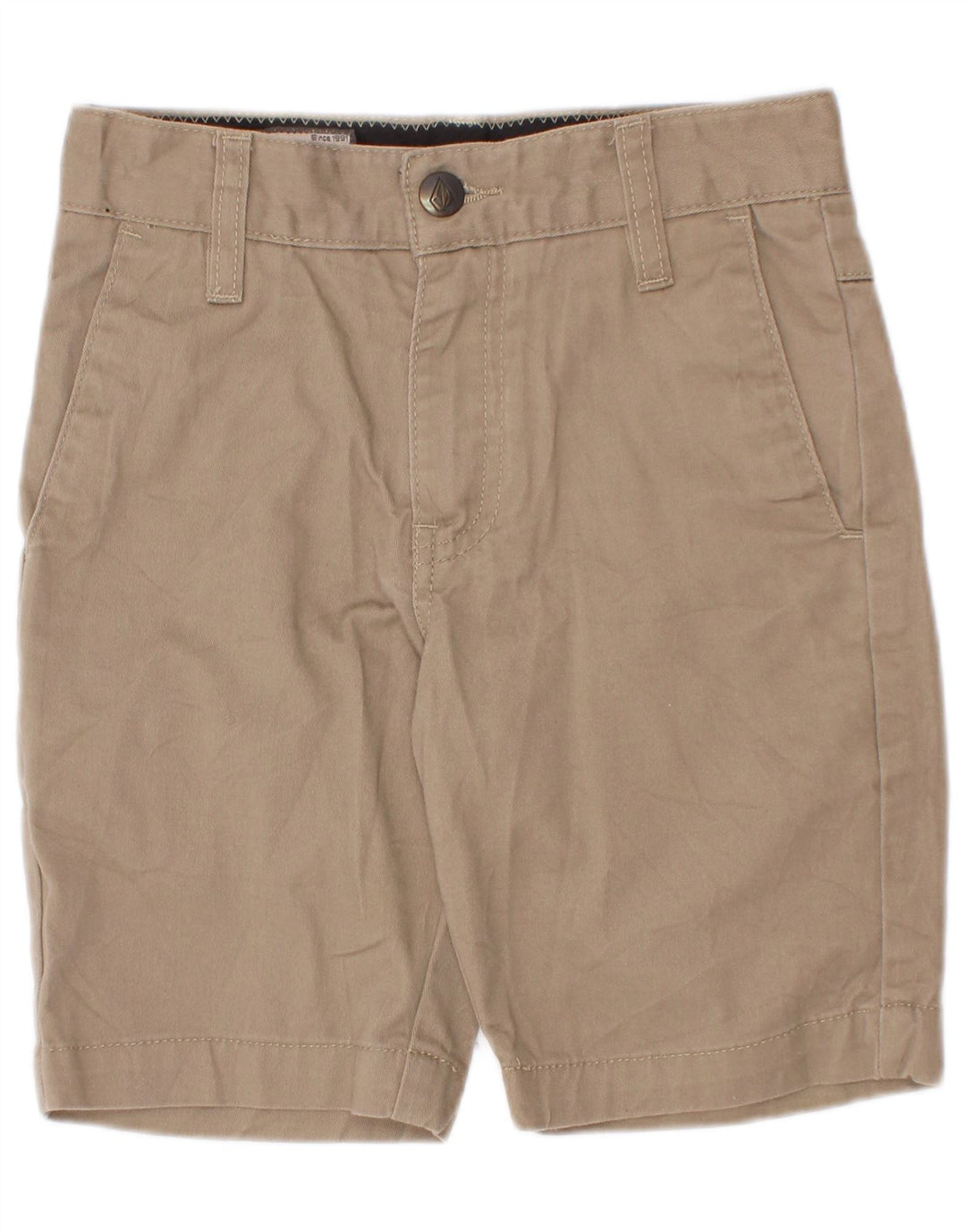Volcom Pantalones cortos chinos para niños 7-8 años W22 Algodón beige