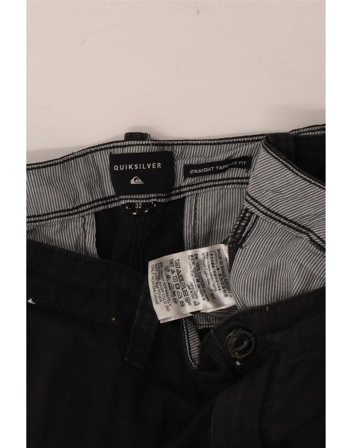 Quiksilver Mens Cargo Shorts W32 Grande Algodón Negro
