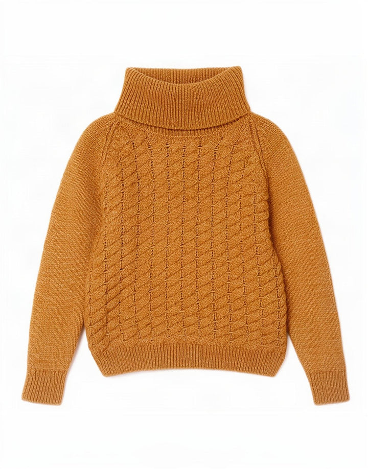 Massimo Dutti Jersey de cuello vuelto para mujer UK 44 Acrílico marrón medio
