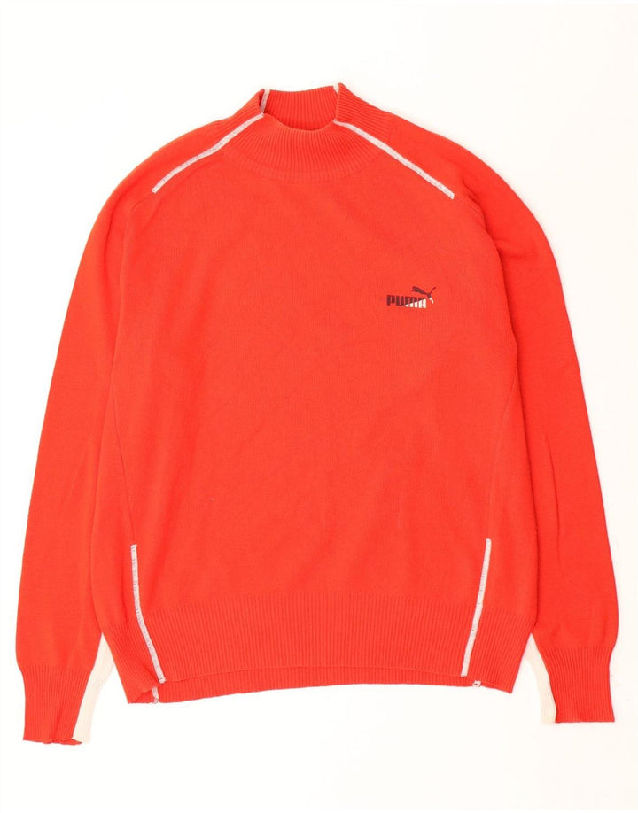 Puma Jersey con cuello alto para hombre, color rojo, talla grande