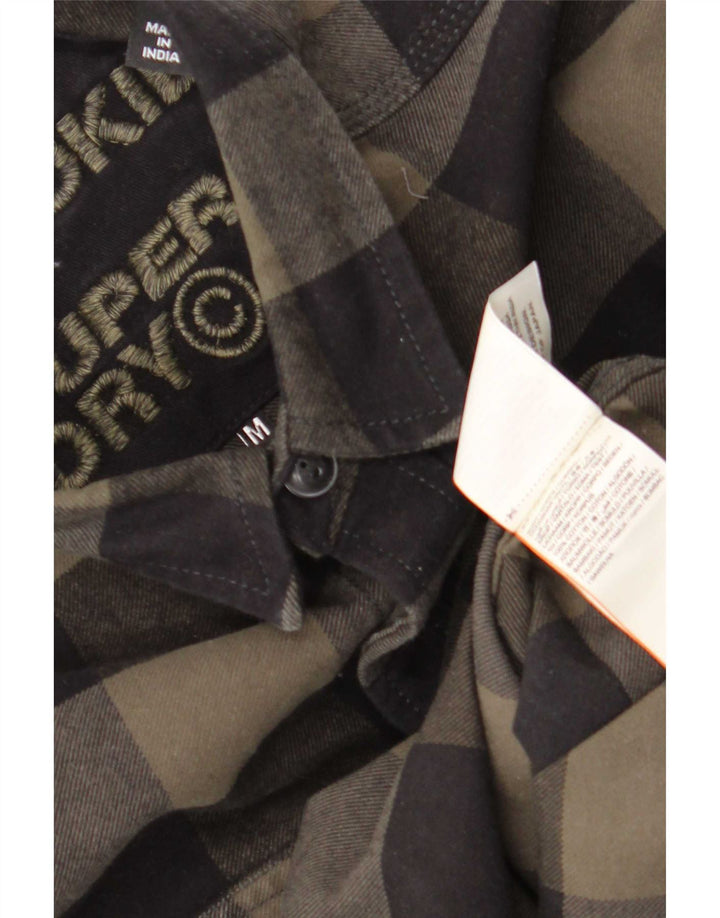 Superdry Camisa De Franela Lumberjack De Algodón A Cuadros De Color Caqui Medio