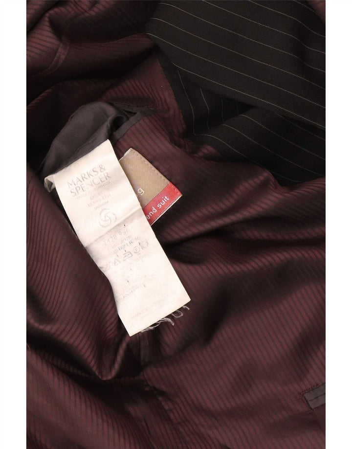 Marks & Spencer Chaqueta tipo blazer con 2 botones para hombre, talla 42, talla grande, color negro