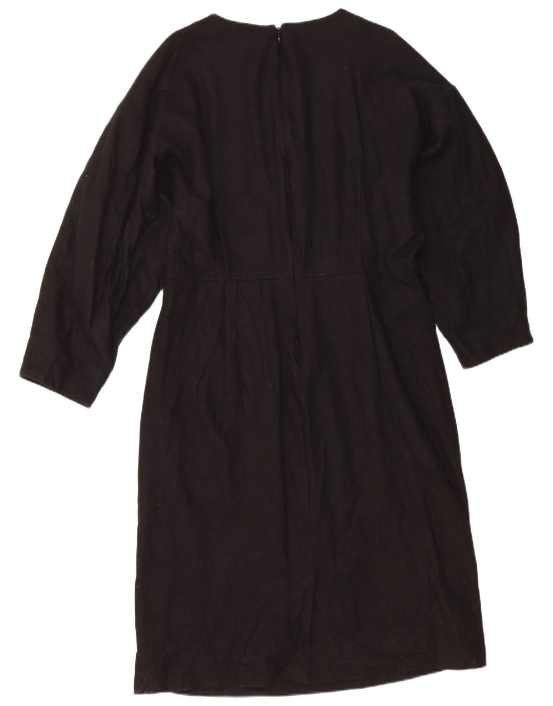 Cos Vestido recto de manga larga para mujer EU 44 XL Lana negra