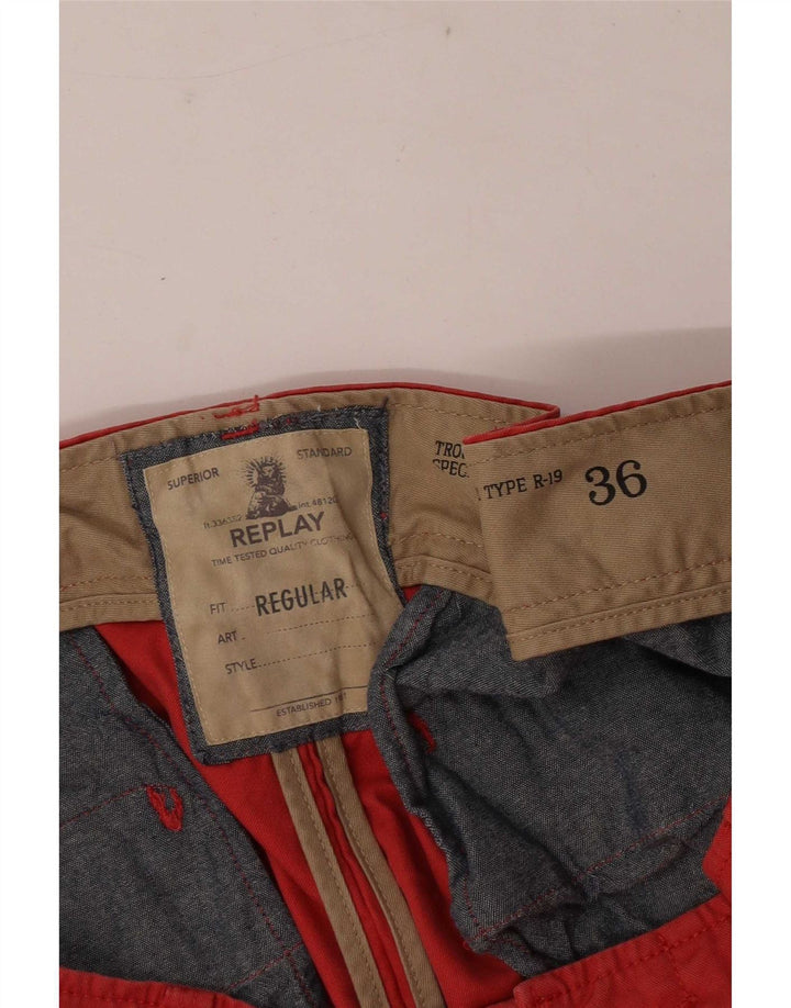 Replay pantalones cortos chinos para hombre W36 grande rojo