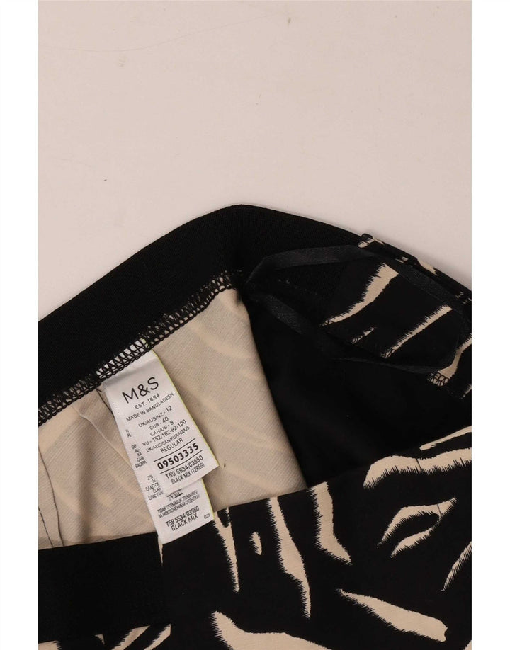 Marks & Spencer Pantalones Capri para Mujer UK 12 Medium W30 L21 Negro