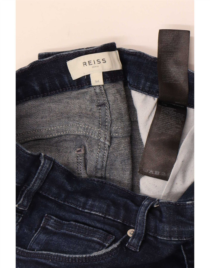 Vaqueros ajustados para hombre Reiss W34 L30 Algodón azul marino