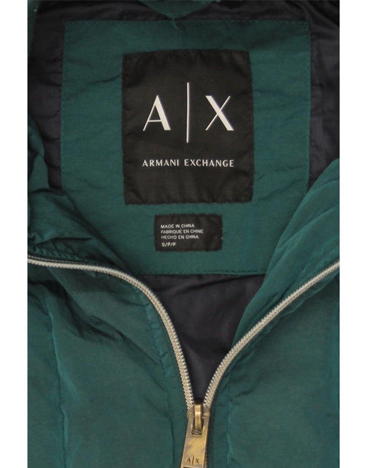 Armani Exchange Chaqueta acolchada extragrande con capucha para mujer UK 10 Small Green