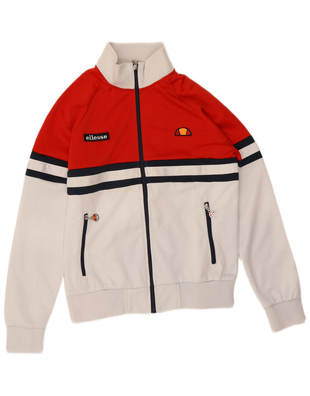 Ellesse Mens Chándal Top Jacket Small Blanco Colorblock Poliéster