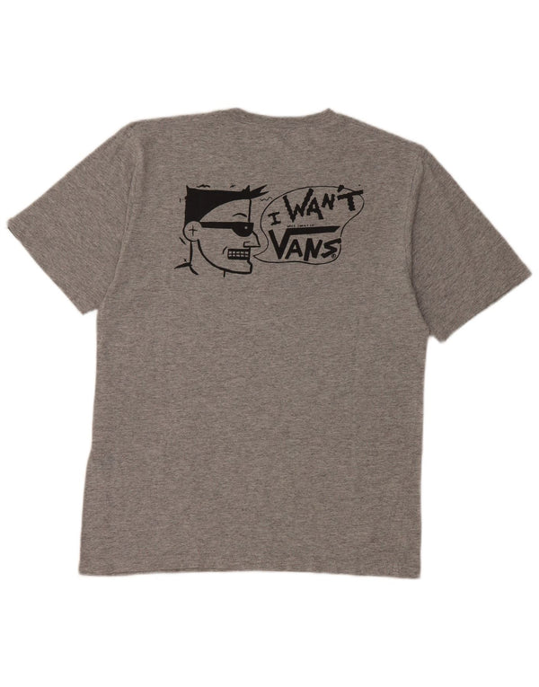 VANS Camiseta gráfica de ajuste personalizado para niños 10-11 años Gris medio moteado