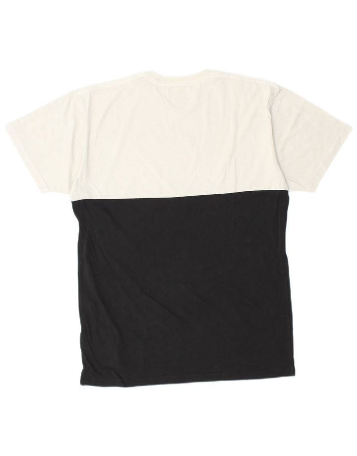 VANS Mens Classic Fit T-Shirt Top Medium Black Colourblock Cotton
