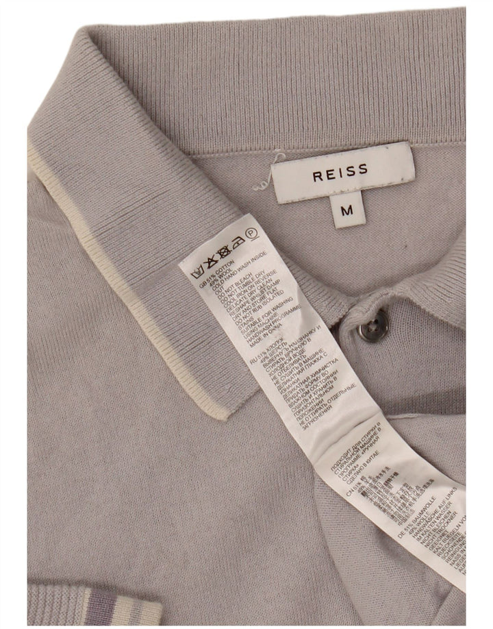 Polo Reiss para hombre de algodón gris medio