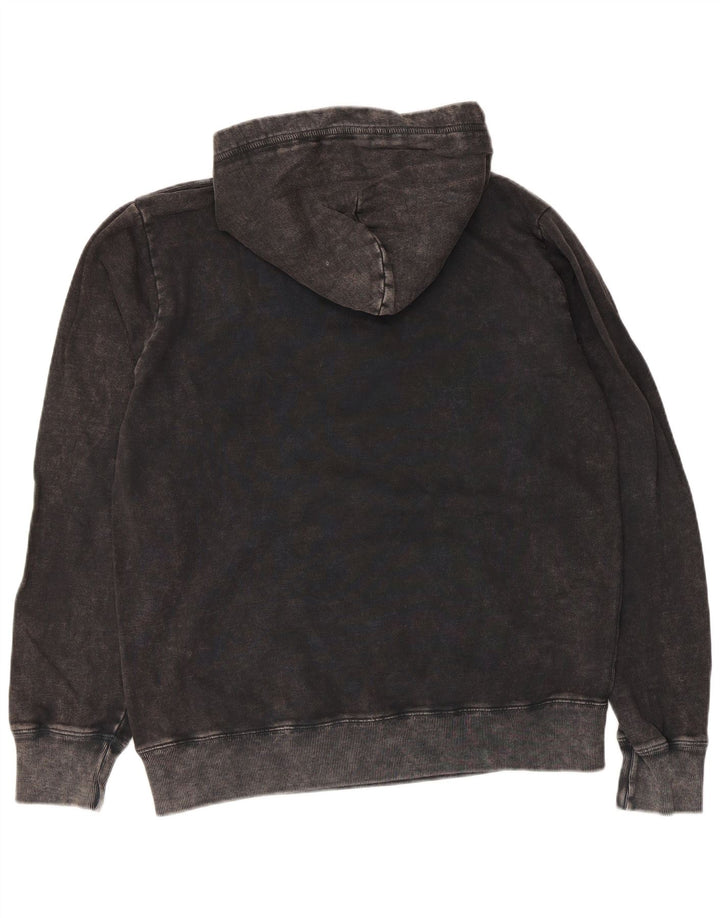 Franklin Marshall - Sudadera con capucha para hombre, diseño gráfico, tamaño mediano, algodón negro