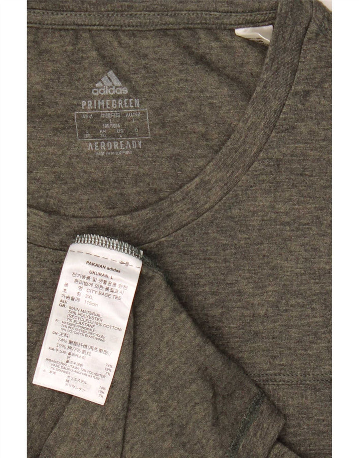 Adidas Hombre Aeroready Camiseta Top Grande Gris Poliéster