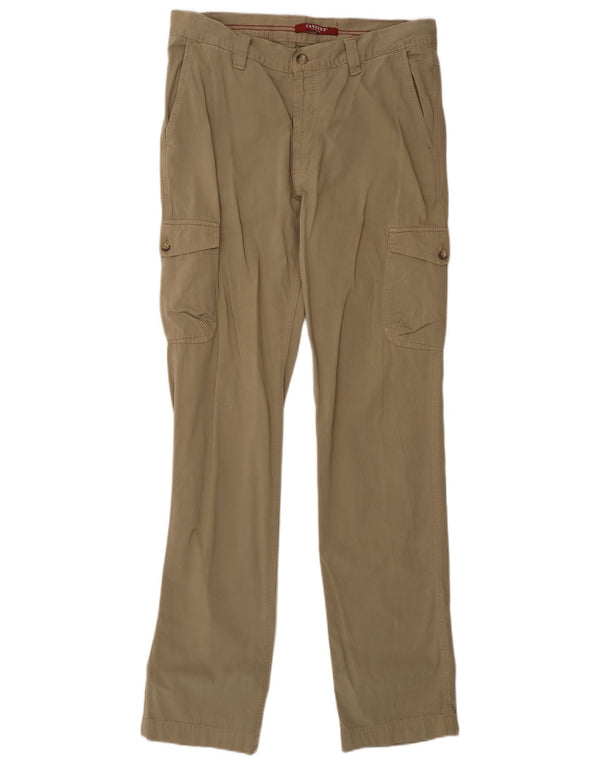 Carrera Pantalones cargo rectos para hombre IT 48 Medium W33 L34 Algodón beige