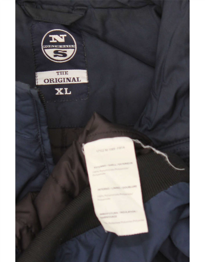 Chaqueta bomber para hombre North Sails UK 42 XL Azul marino Colorblock Poliamida