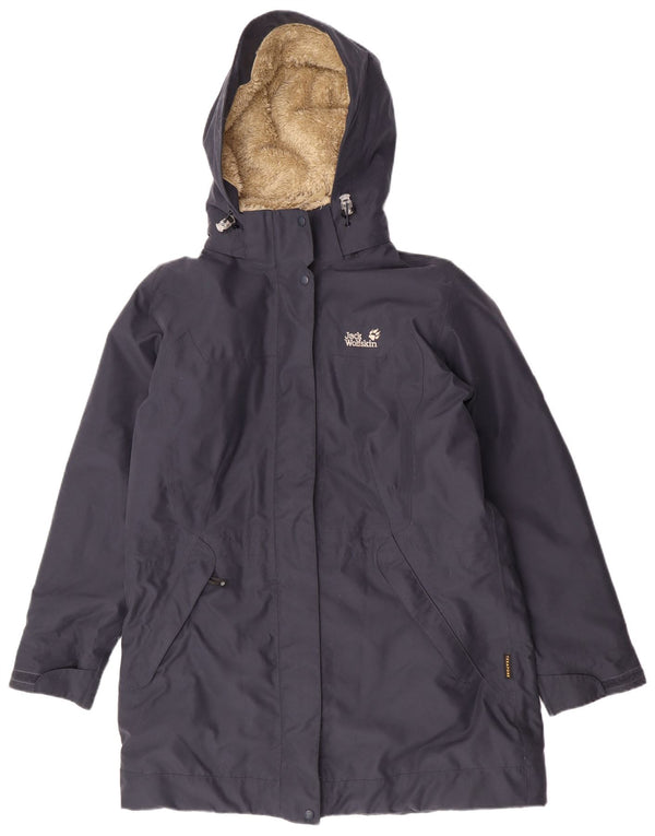 Jack Wolfskin Chaqueta Cortavientos Sherpa con Capucha para Mujer UK 40/40 XL Azul Marino