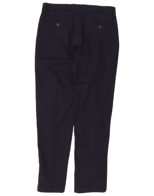 Marks & Spencer Mens Slim Chino Trousers W32 L31 Navy Blue Cotton
