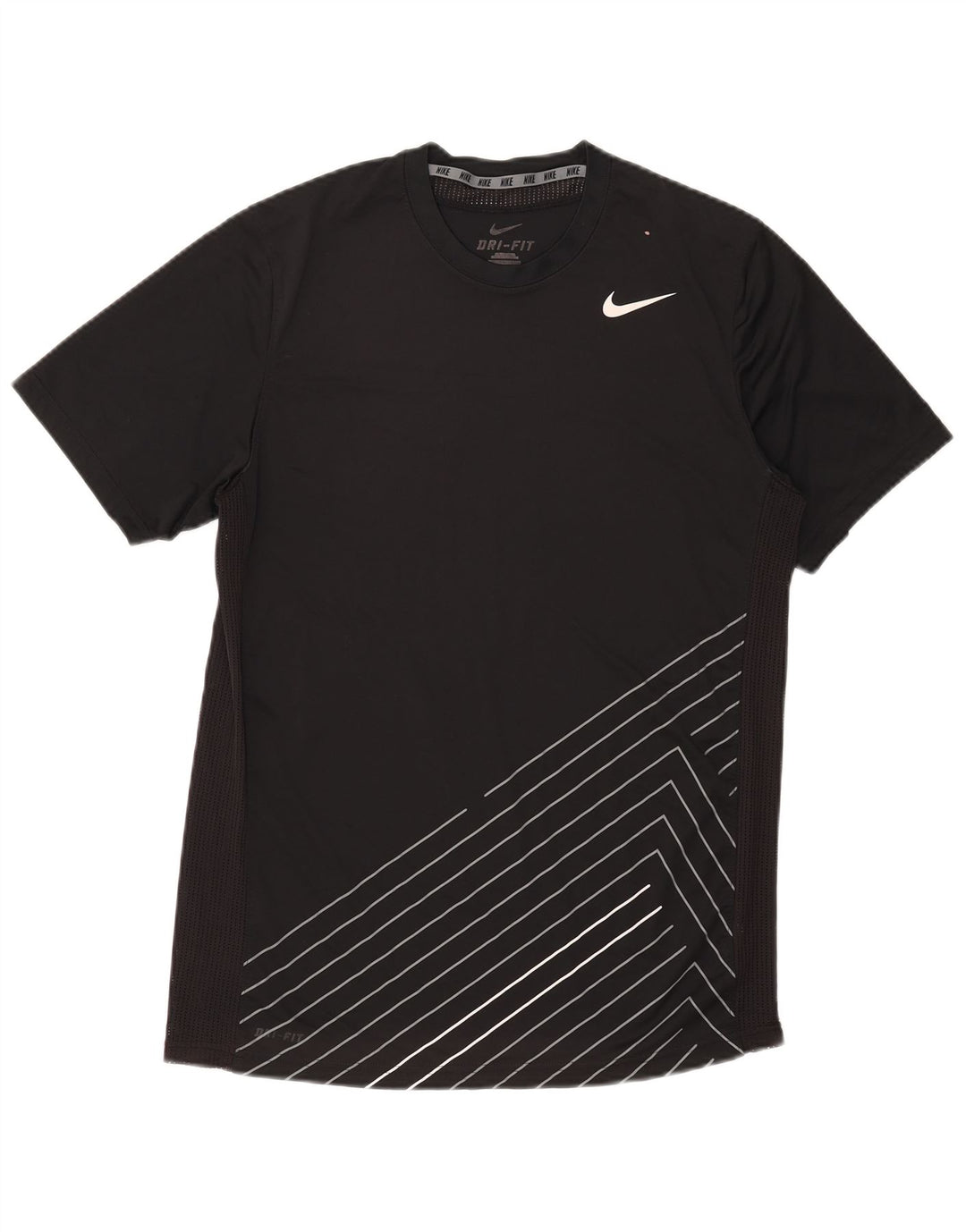 Nike Camiseta Dri Fit Graphic para Hombre Top Mediano Negro Poliéster