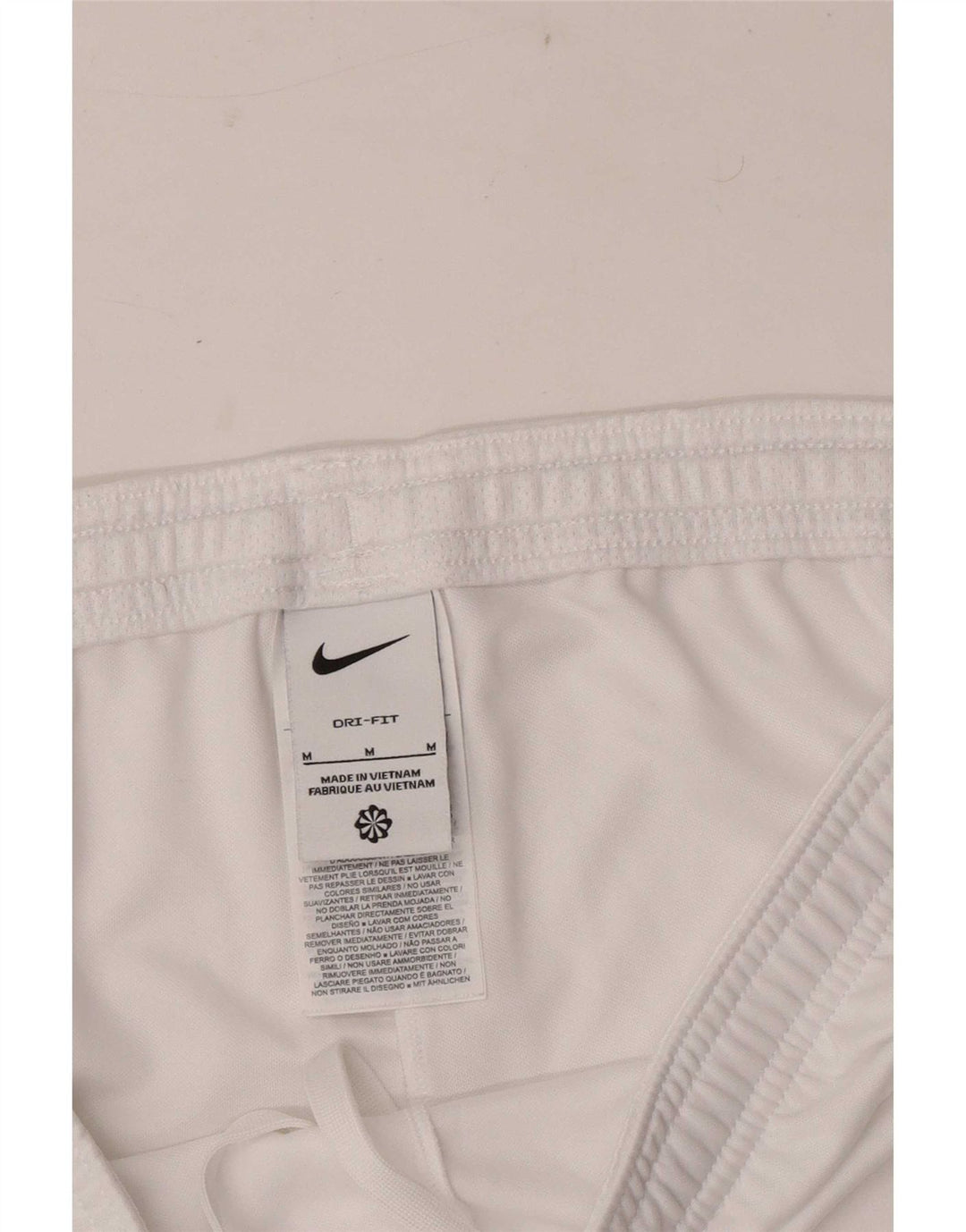 Pantalones cortos deportivos Nike Dri Fit para hombre Poliéster color block blanco mediano