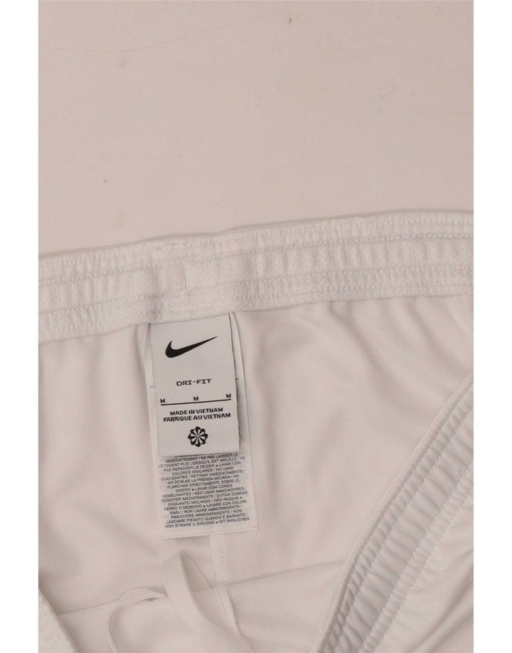 Pantalones cortos deportivos Nike Dri Fit para hombre Poliéster color block blanco mediano